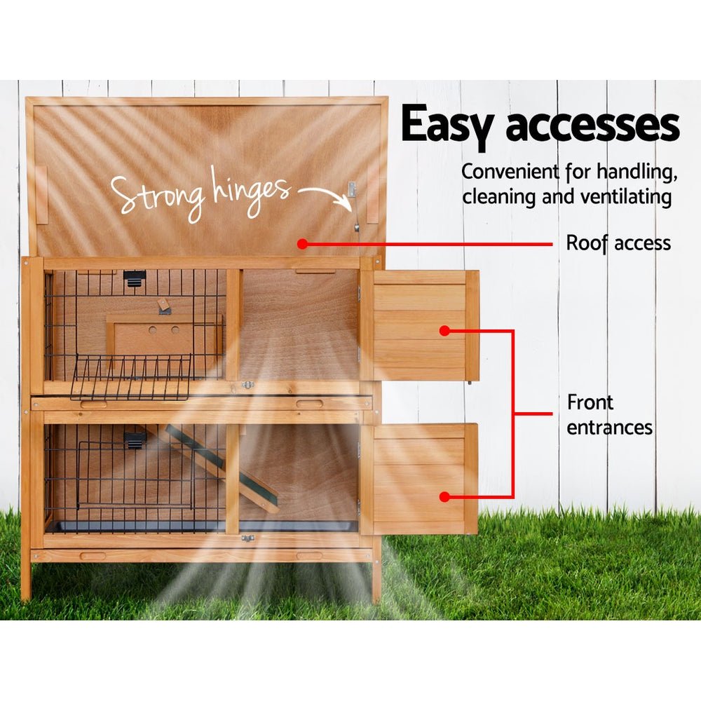 Cradle Coast Pet & Aquarium | i.Pet Rabbit Hutch Chicken Coop 91.5cm x 45cm x 82cm Chicken Coop Large Wooden House Run Cage | Cradle Coast Pet & Aquarium