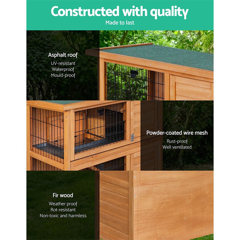 Cradle Coast Pet & Aquarium | i.Pet Rabbit Hutch Chicken Coop 91.5cm x 45cm x 82cm Chicken Coop Large Wooden House Run Cage | Cradle Coast Pet & Aquarium
