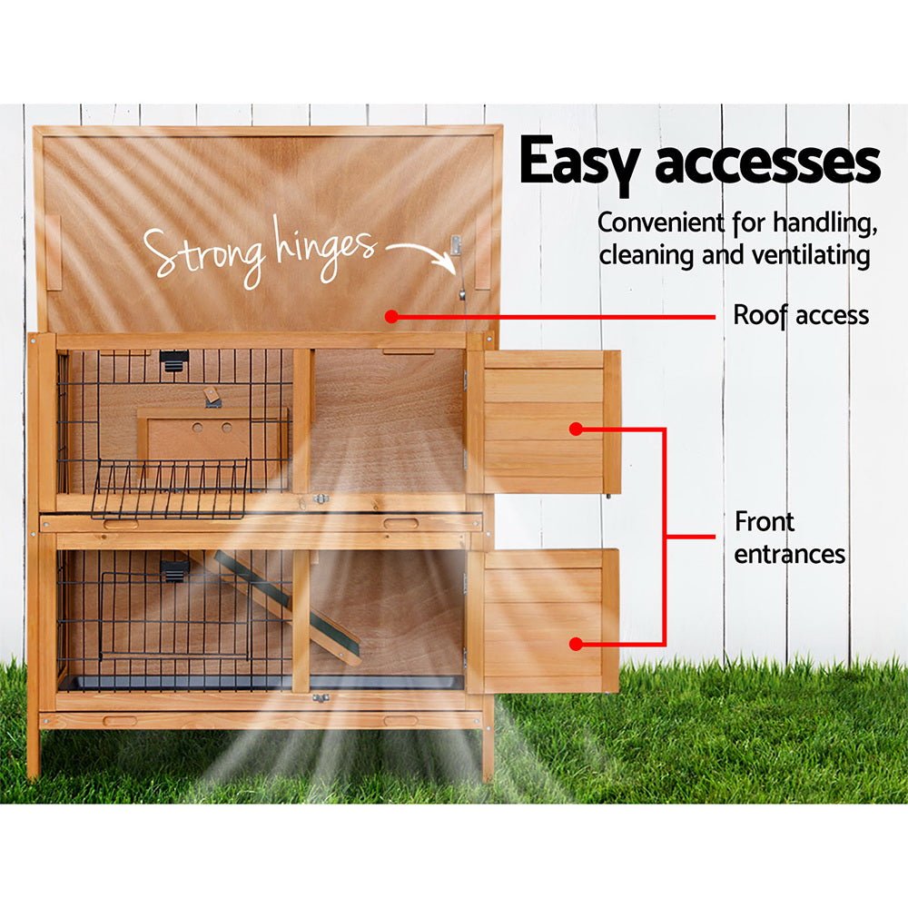 Cradle Coast Pet & Aquarium | i.Pet Rabbit Hutch Chicken Coop 91.5cm x 45cm x 82cm Chicken Coop Large Wooden House Run Cage | Cradle Coast Pet & Aquarium
