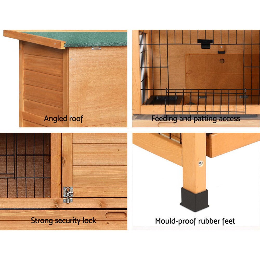 Cradle Coast Pet & Aquarium | i.Pet Rabbit Hutch Chicken Coop 91.5cm x 46cm x 116.5cm Chicken Coop Large House Cage Run Wooden Outdoor | Cradle Coast Pet & Aquarium