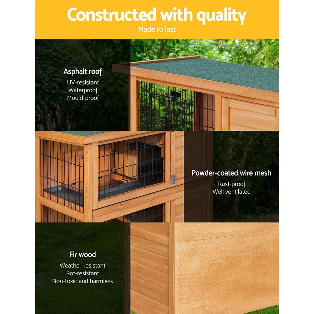Cradle Coast Pet & Aquarium | i.Pet Rabbit Hutch Chicken Coop 91.5cm x 46cm x 116.5cm Chicken Coop Large House Cage Run Wooden Outdoor | Cradle Coast Pet & Aquarium