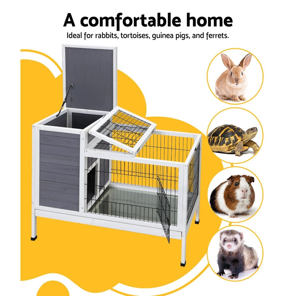 Cradle Coast Pet & Aquarium | i.Pet Rabbit Hutch Chicken Coop 97cm x 49cm x 86cm Chicken Coop Large Run Wooden Outdoor Cage House | Cradle Coast Pet & Aquarium