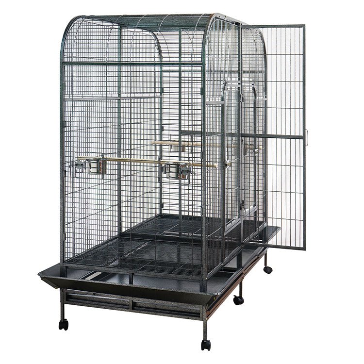 YES4PETS | Large Wrought Iron Double Bird Cage with Divider – 185cm | Cradle Coast Pet & Aquarium