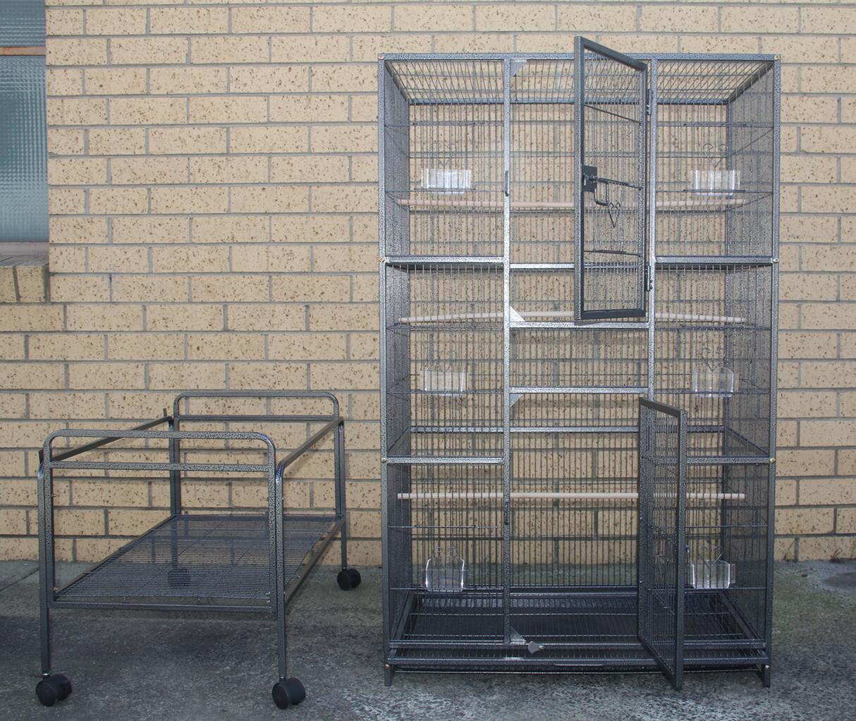 YES4PETS | Medium Wrought Iron Bird Cage and Stand – 174cm | Cradle Coast Pet & Aquarium