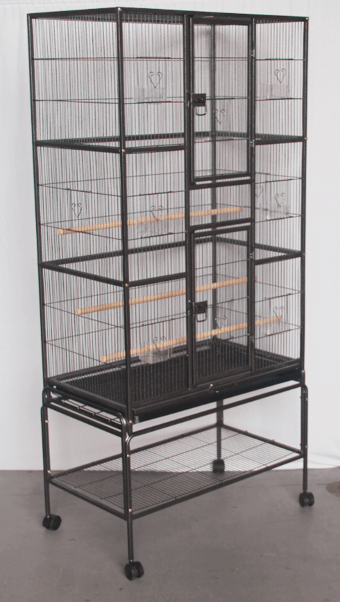 YES4PETS | Medium Wrought Iron Bird Cage and Stand – 174cm | Cradle Coast Pet & Aquarium