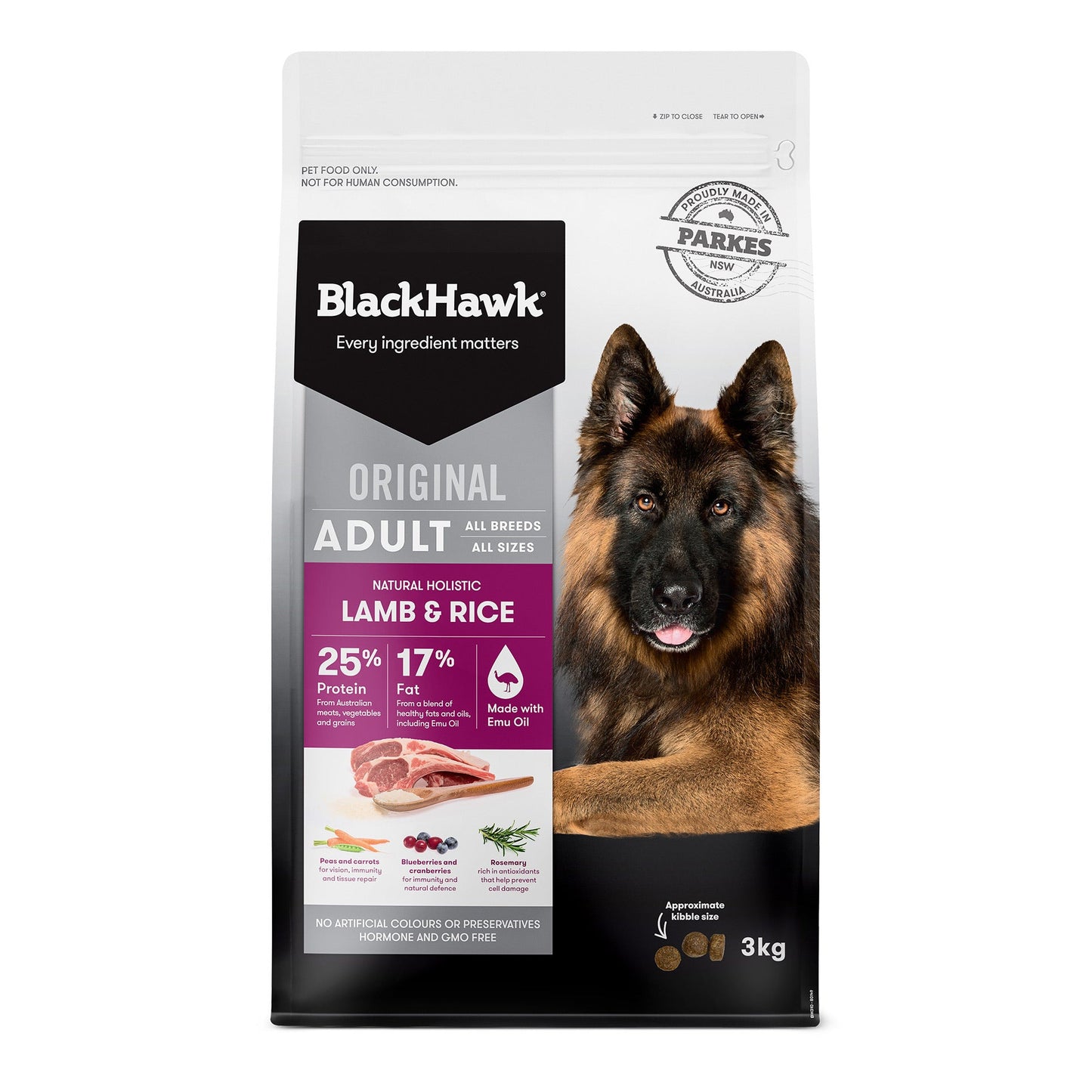 Black Hawk|Original Lamb & Rice Adult Dry Dog Food|Cradle Coast Pet & Aquarium