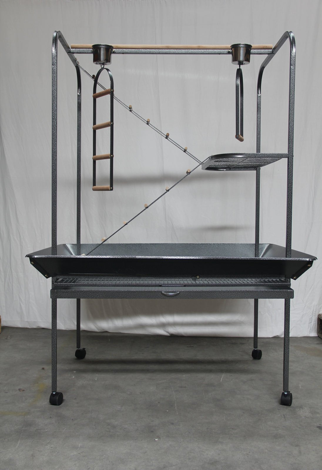 YES4PETS | Parrot Play Stand With Swing Ladders On Wheels | Cradle Coast Pet & Aquarium