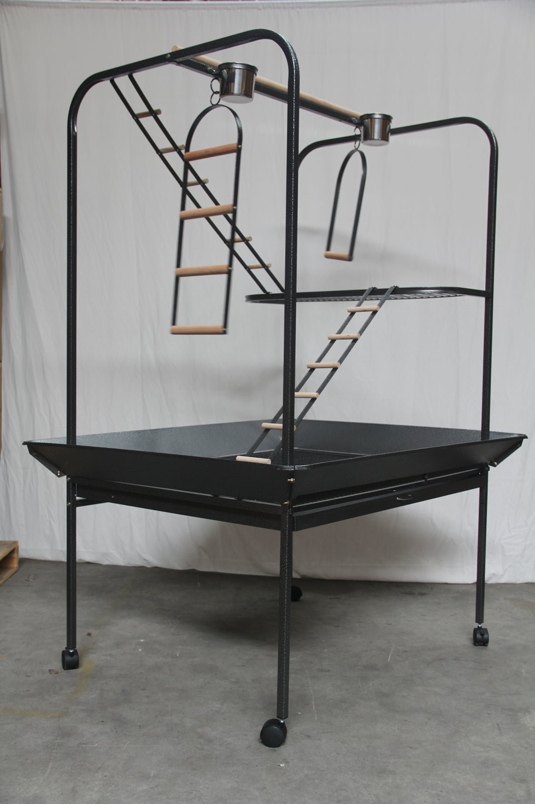 YES4PETS | Parrot Play Stand With Swing Ladders On Wheels | Cradle Coast Pet & Aquarium