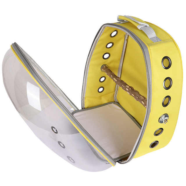 DSZ | Stylish Transparent PVC Pet Carrier Backpack – Green | Cradle Coast Pet & Aquarium