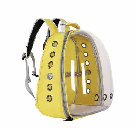 DSZ | Stylish Transparent PVC Pet Carrier Backpack – Pink | Cradle Coast Pet & Aquarium