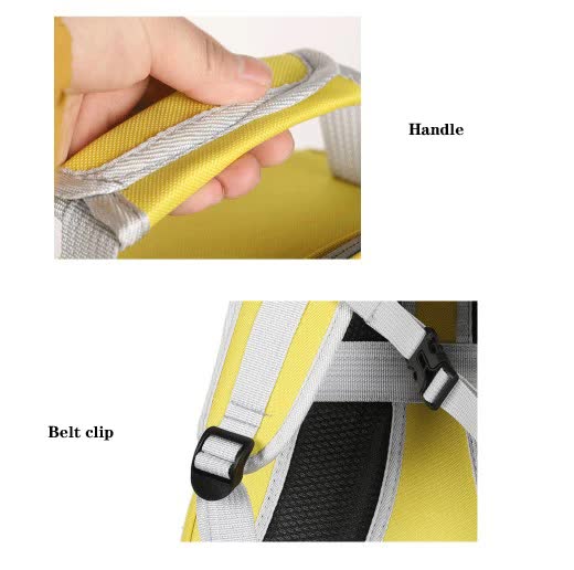 DSZ | Stylish Transparent PVC Pet Carrier Backpack - Yellow | Cradle Coast Pet & Aquarium