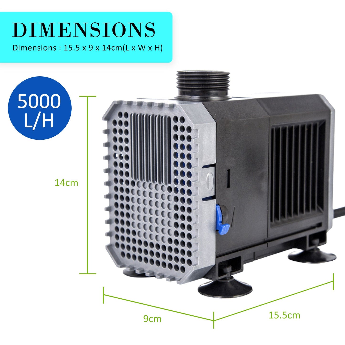 Dynamic Power | Submersible Water Pump 5000L/H | Cradle Coast Pet & Aquarium