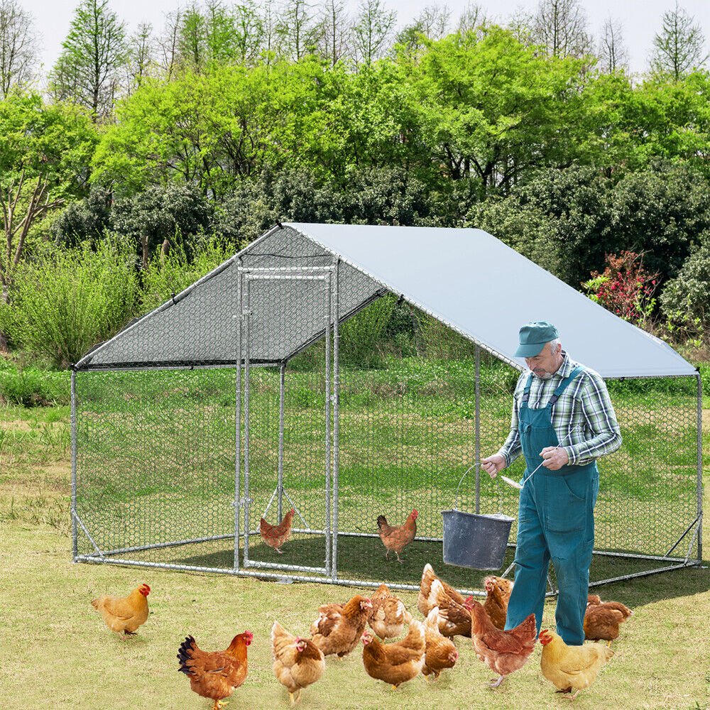 Cradle Coast Pet & Aquarium | VaKa 3x2x1.95m Metal Walk - in Chicken Coop Rabbit Hutch Cage Hen House Chook Au | Cradle Coast Pet & Aquarium