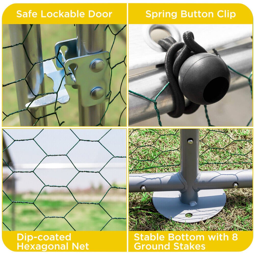 Cradle Coast Pet & Aquarium | VaKa 3x4x1.95m Metal Walk - in Chicken Coop Rabbit Hutch Cage Hen House Chook Au | Cradle Coast Pet & Aquarium