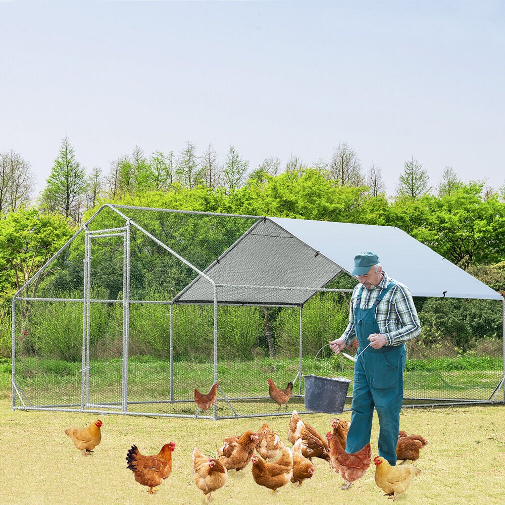 Cradle Coast Pet & Aquarium | VaKa 3x4x1.95m Metal Walk - in Chicken Coop Rabbit Hutch Cage Hen House Chook Au | Cradle Coast Pet & Aquarium