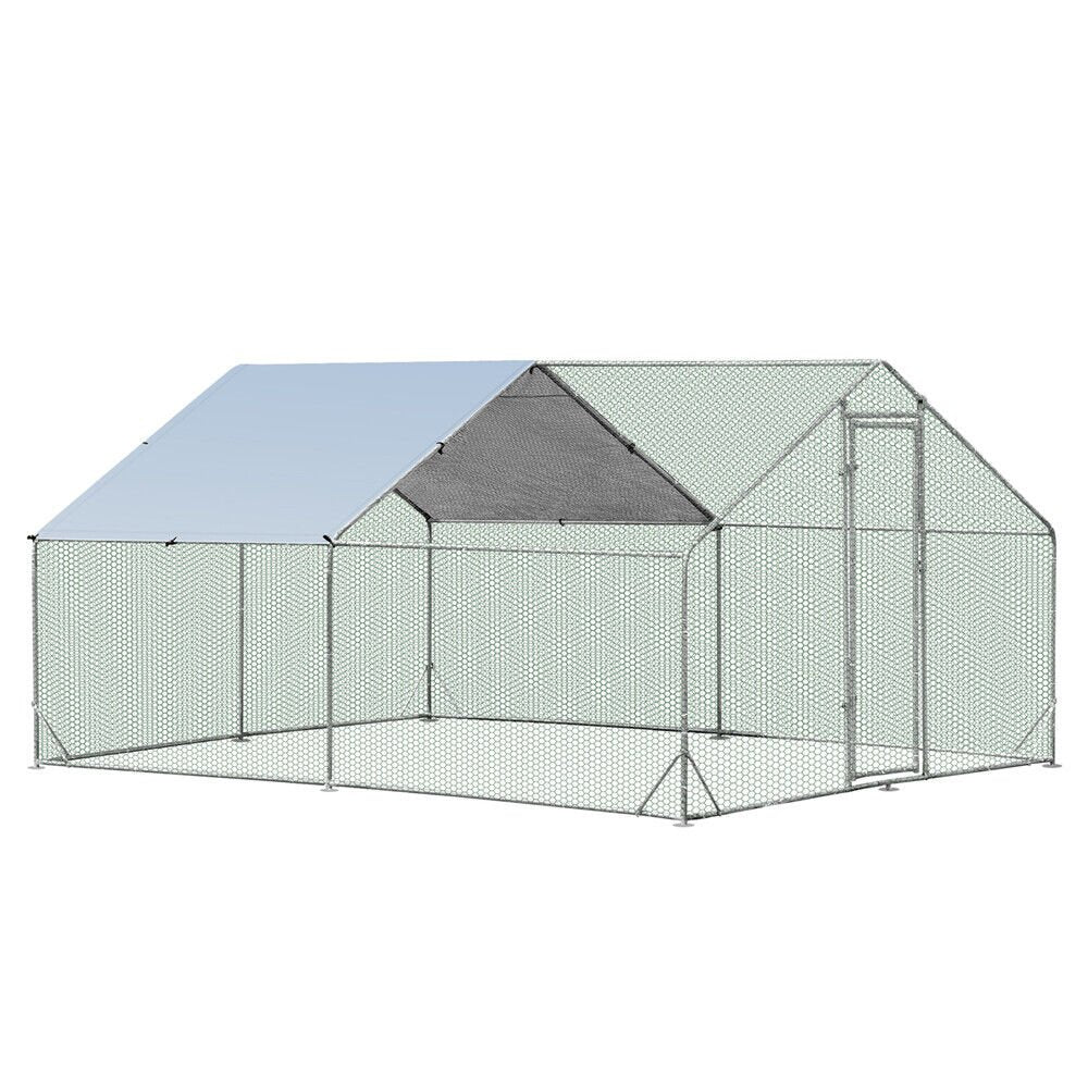Cradle Coast Pet & Aquarium | VaKa 3x4x1.95m Metal Walk - in Chicken Coop Rabbit Hutch Cage Hen House Chook Au | Cradle Coast Pet & Aquarium