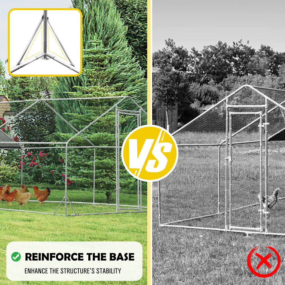 Cradle Coast Pet & Aquarium | VaKa 3x6x1.95m Metal Walk - in Chicken Coop Rabbit Hutch Cage Hen House Chook Au | Cradle Coast Pet & Aquarium
