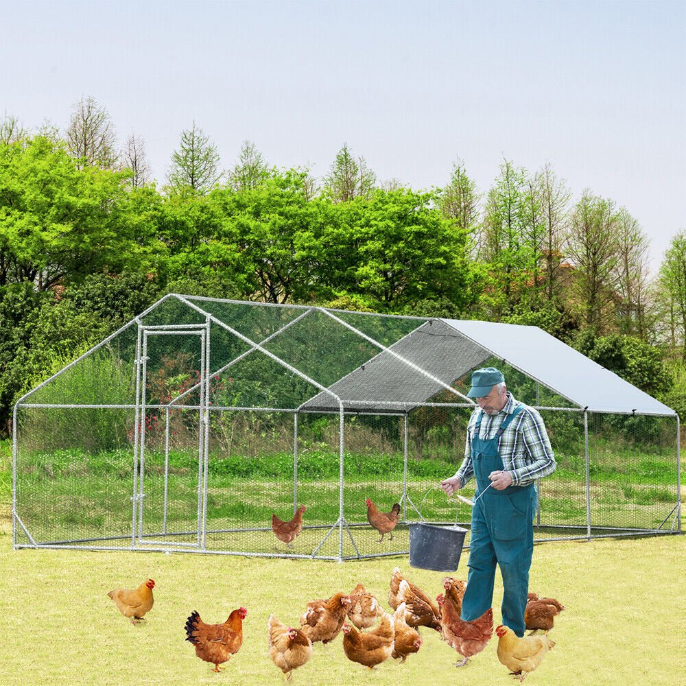Cradle Coast Pet & Aquarium | VaKa 3x6x1.95m Metal Walk - in Chicken Coop Rabbit Hutch Cage Hen House Chook Au | Cradle Coast Pet & Aquarium