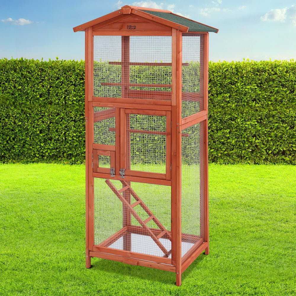 i.Pet | Wooden Bird Cage 72cm x 60cm x 168cm | Cradle Coast Pet & Aquarium