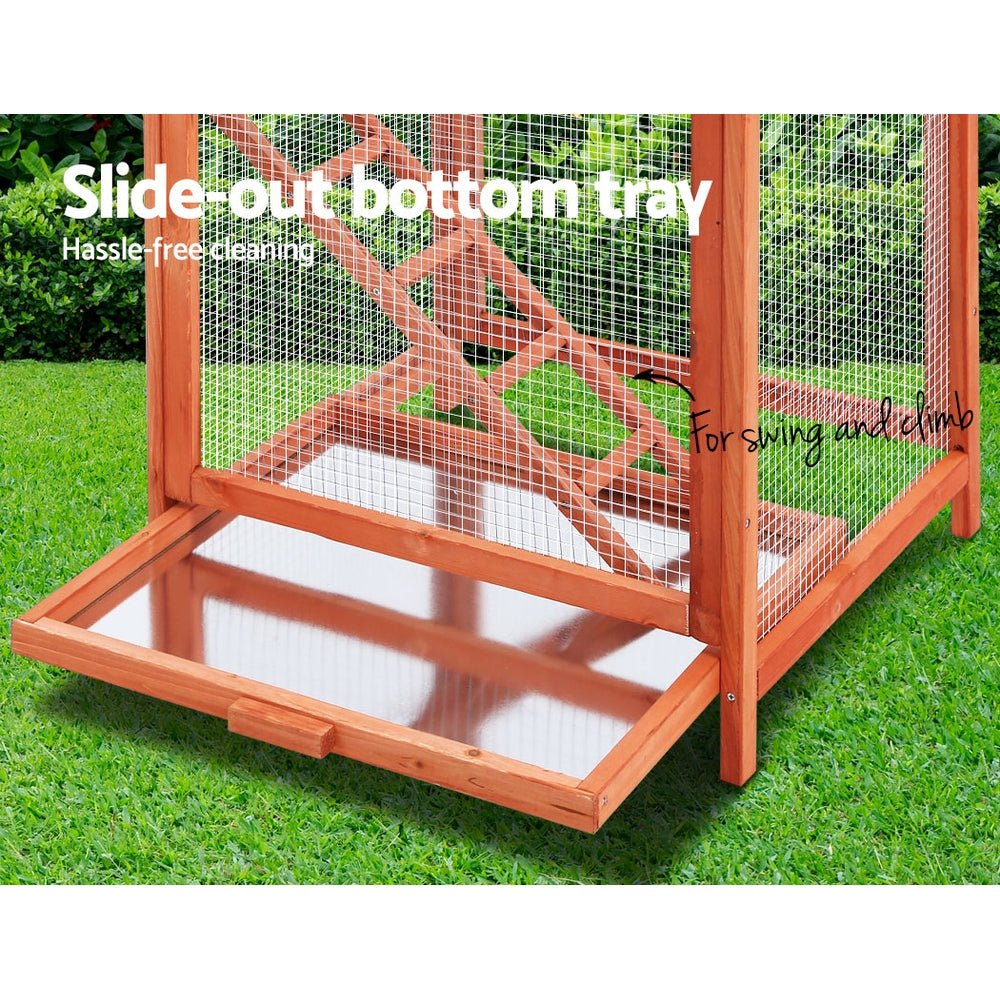 i.Pet | Wooden Bird Cage 72cm x 60cm x 168cm | Cradle Coast Pet & Aquarium