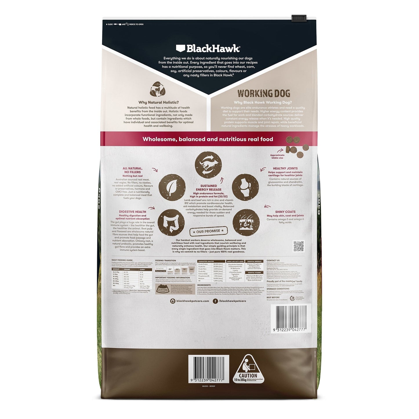 Black Hawk|Working Dog Lamb & Beef Dry Dog Food|Cradle Coast Pet & Aquarium