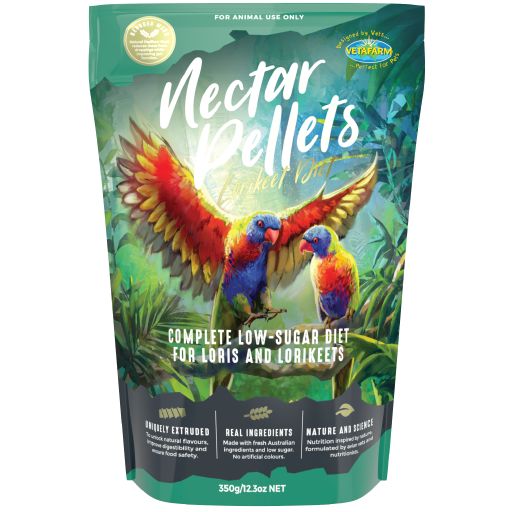 vetafarm nectar pellets - cradle coast pet & aquarium