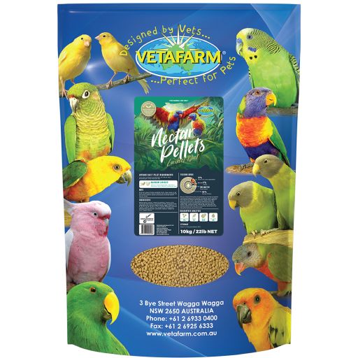 vetafarm nectar pellets - cradle coast pet & aquarium