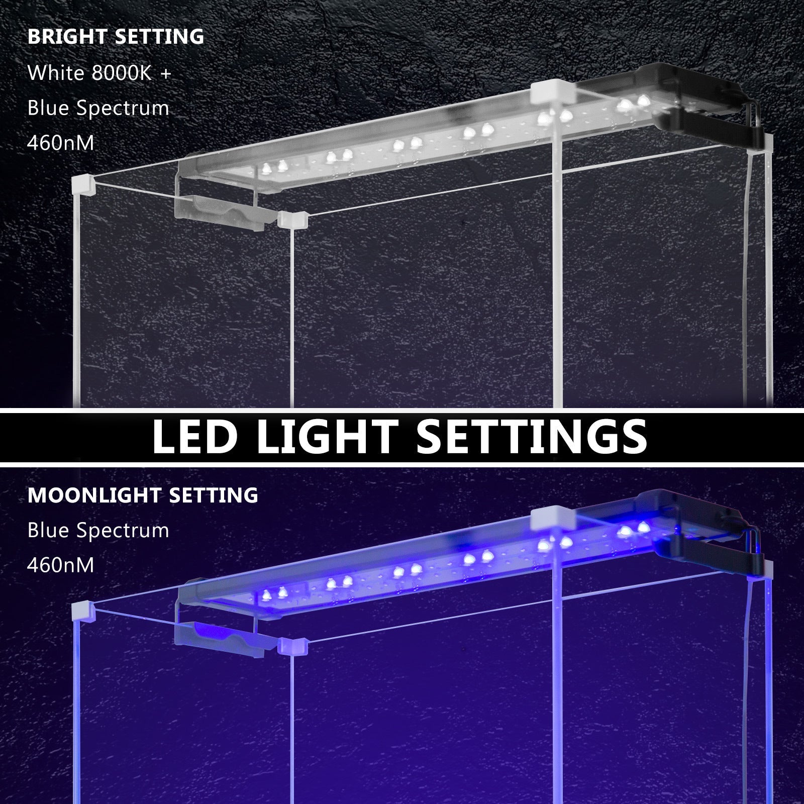 Dynamic Power | 11W Aquarium Blue White LED Light for Tank 50 - 70cm | Cradle Coast Pet & Aquarium