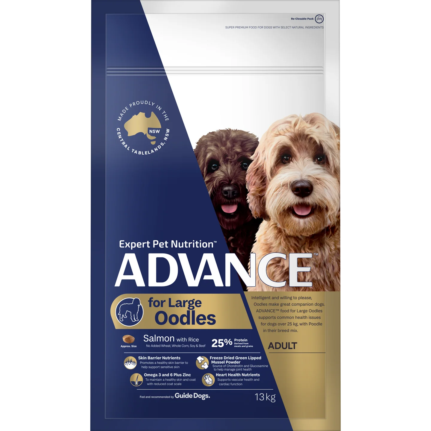 advance adult large oodles salmon dry dog food