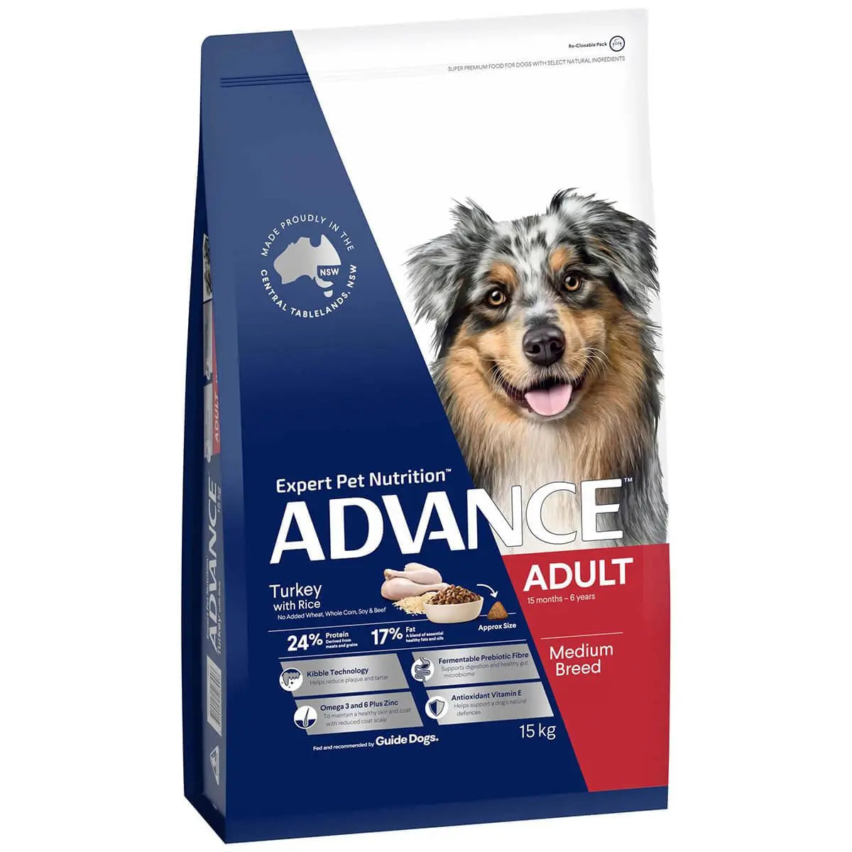 advance adult medium breed turkey dry dog food