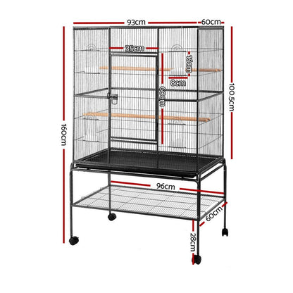 i.Pet | 160cm Bird Cage – Wrought Iron on Wheels | Cradle Coast Pet & Aquarium