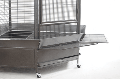YES4PETS | 161cm Wrought Iron Corner Bird Cage on Wheels | Cradle Coast Pet & Aquarium