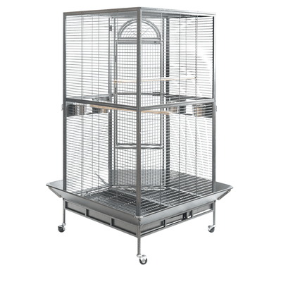 YES4PETS | 161cm Wrought Iron Corner Bird Cage on Wheels | Cradle Coast Pet & Aquarium