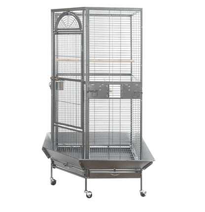 YES4PETS | 161cm Wrought Iron Corner Bird Cage on Wheels | Cradle Coast Pet & Aquarium