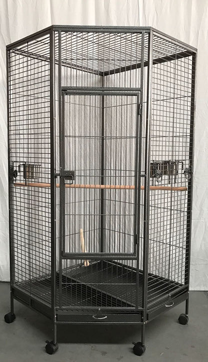 YES4PETS | 162cm Corner Bird Cage on Castor Wheels | Cradle Coast Pet & Aquarium