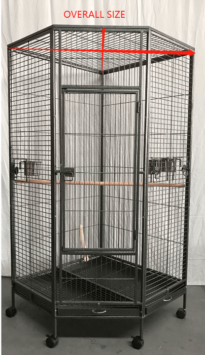 YES4PETS | 162cm Corner Bird Cage on Castor Wheels | Cradle Coast Pet & Aquarium