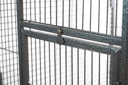 YES4PETS | 174cm Wrought Iron Bird Cage with Play Top & Accessories on Wheels | Cradle Coast Pet & Aquarium