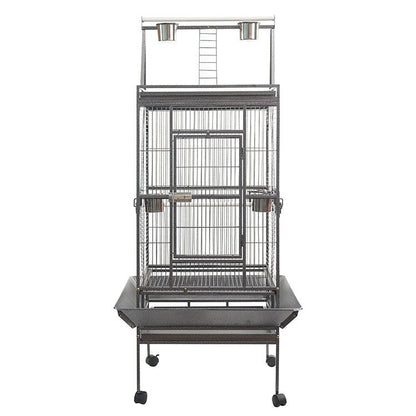 YES4PETS | 174cm Wrought Iron Bird Cage with Play Top & Accessories on Wheels | Cradle Coast Pet & Aquarium