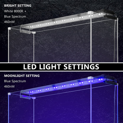 Dynamic Power | 18W Aquarium Blue White LED Light for Tank 75 - 95cm | Cradle Coast Pet & Aquarium