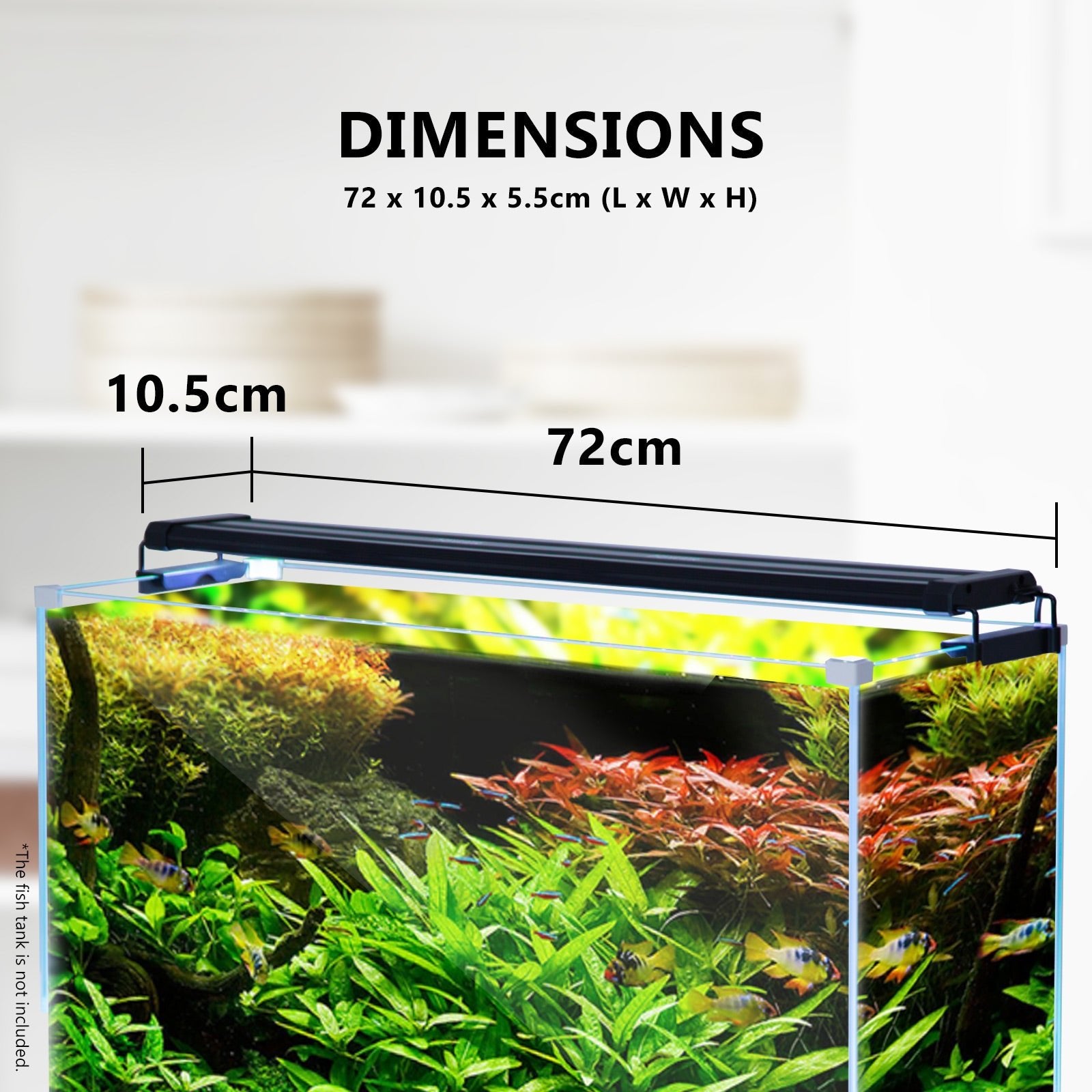 Dynamic Power | 18W Aquarium Blue White LED Light for Tank 75 - 95cm | Cradle Coast Pet & Aquarium
