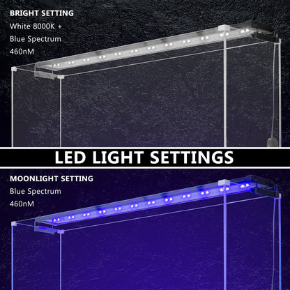 Dynamic Power | 27W Aquarium Blue White LED Light for Tank 95 - 115cm | Cradle Coast Pet & Aquarium