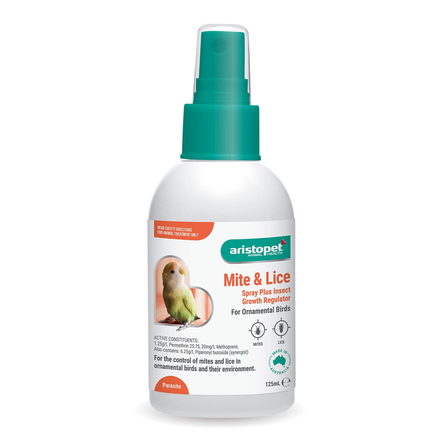 aristopet mite & lice spray for ornamental birds - cradle coast pet & aquarium