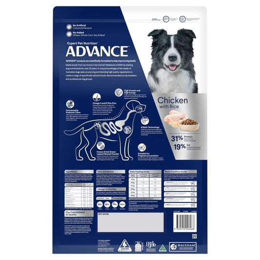 advance adult all breed chicken with rice dog food