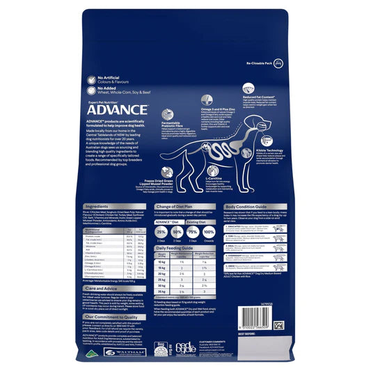 advance adult medium breed healthy weight dry dog food