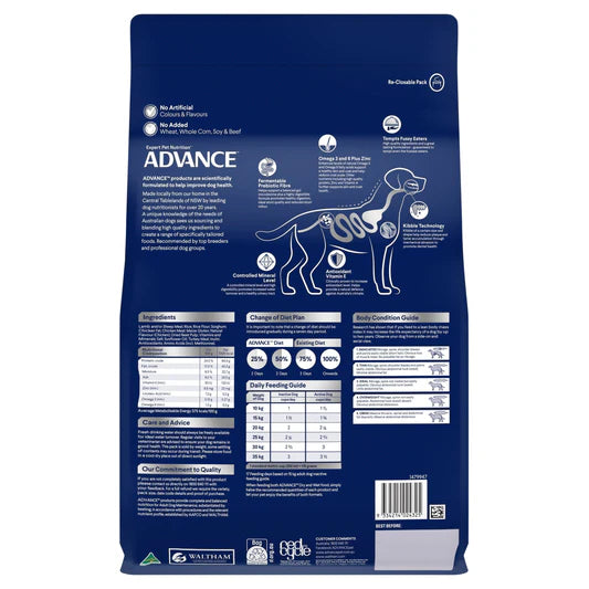 advance adult medium breed lamb dry dog food