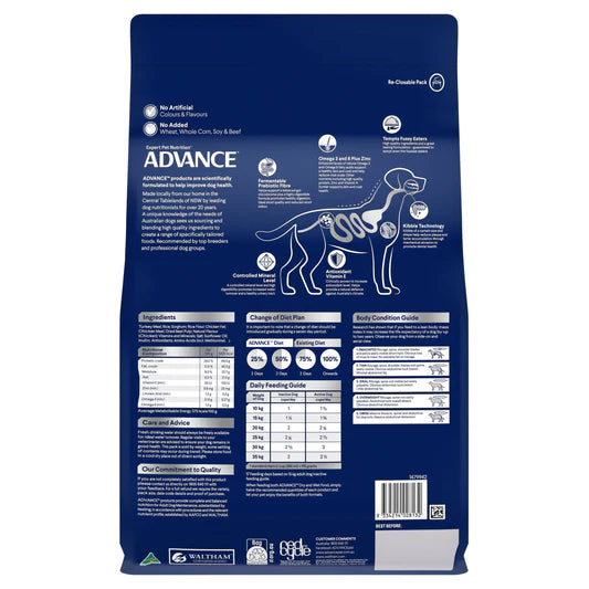 advance adult medium breed turkey dry dog food