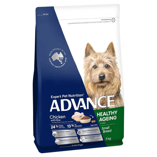 advance mature toy & small breed healthy ageing dry dog food