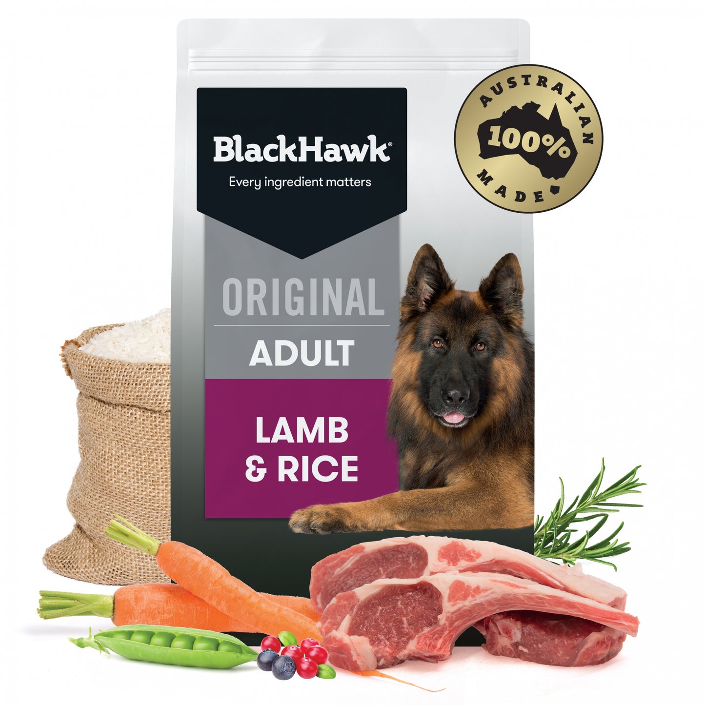 black hawk adult lamb & rice dry dog food