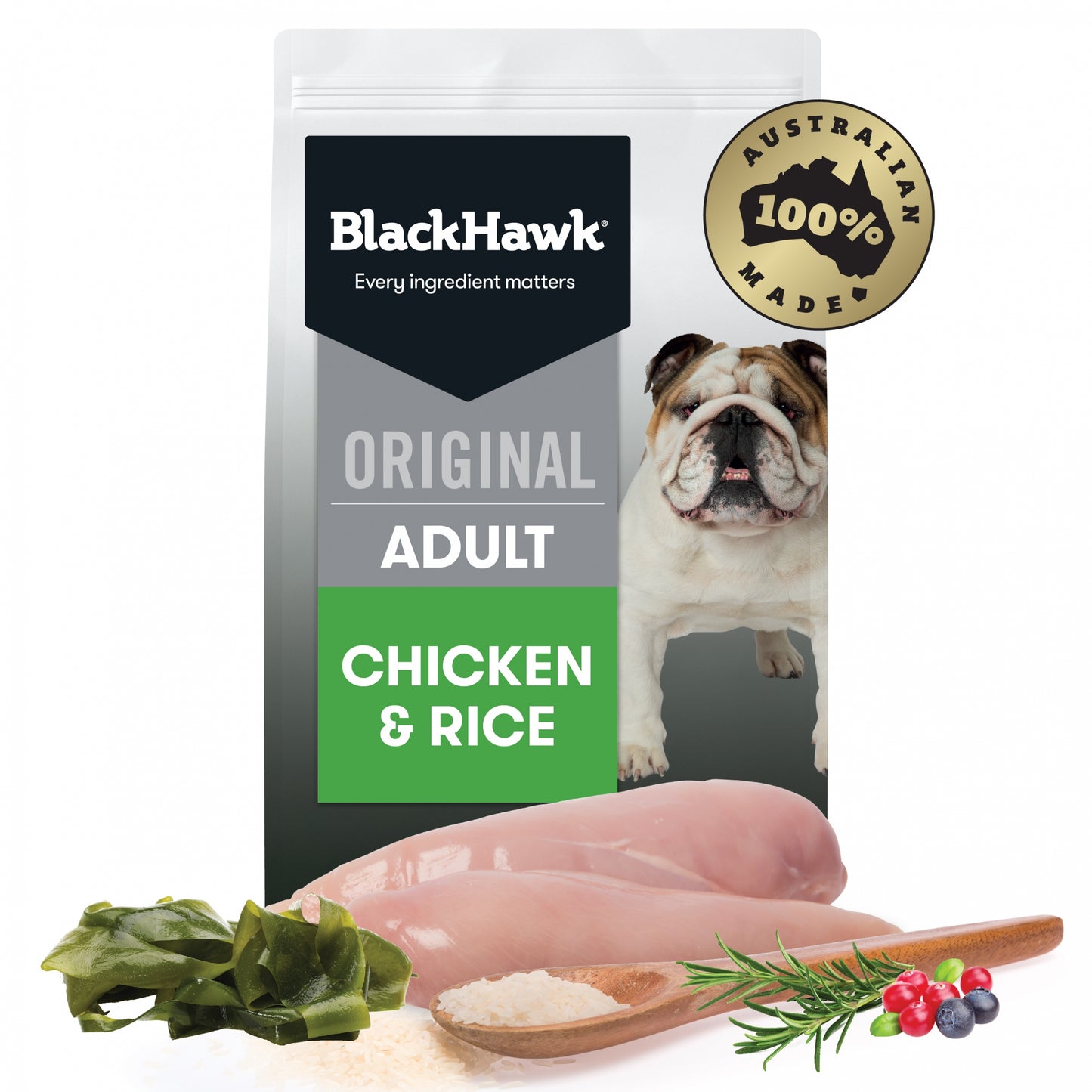 black hawk adult chicken & rice dry dog food