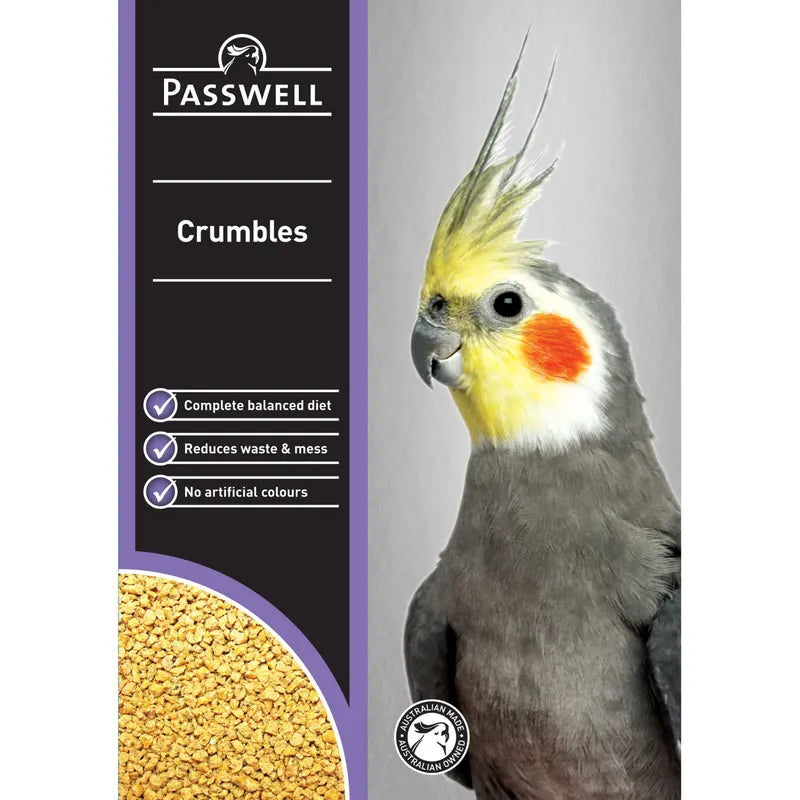 passwell parrot crumbles - cradle coast pet & aquarium